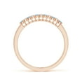 thumbnail image 2 of ANGARA Natural Aquamarine and Diamond Half Eternity Wedding Ring in 14K Rose Gold for Women (Size-1.5mm) | March Birthstone, Birthday, Anniversary, Jewelry Gift for Women | Natural Aquamarine Ring, 2 of 9