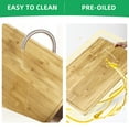 thumbnail image 3 of AOILE 30" x 20" Carbonized Bamboo Cutting Boards, 0.8" Thick Rectangle Cutting Board for kitchen, Homes & Garden, 3 of 9