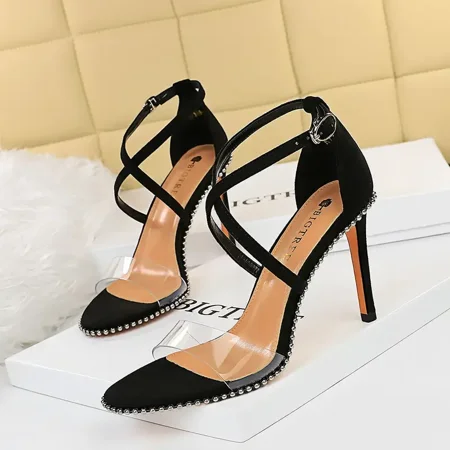

Women‘s Sexy Fashion Stiletto Sandals Ankle Strap Open Toe Criss Cross High Heels Women‘s Pumps