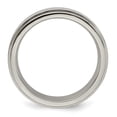thumbnail image 2 of Auriga Fine Jewelry Titanium Brushed/Polished Flat Step Edge 6mm Men's Band Size 10, 2 of 6