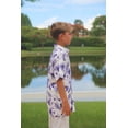 thumbnail image 4 of Aideaone Boy's Button Down Hawaiian Shirts Short Sleeve Cool Cartoon Print Tops for 7-14 Years, 4 of 7