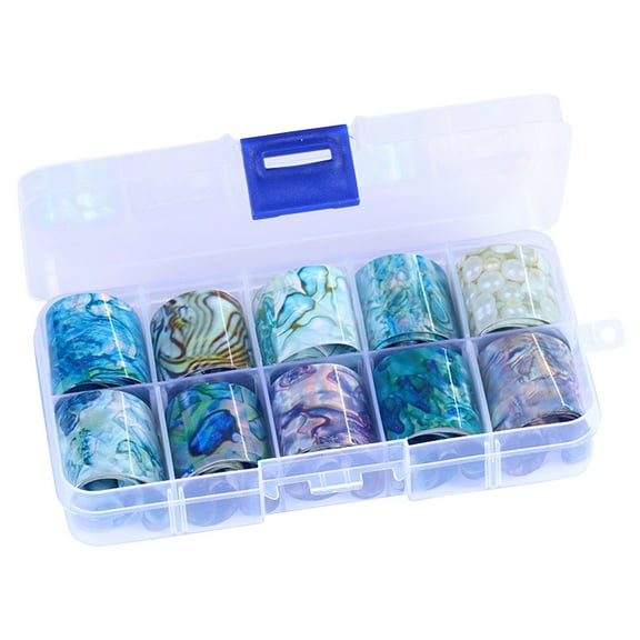 Stormdoing 10 Rolls Holographic Nail Art Transfer Foil Sticker Flower Paper Wraps