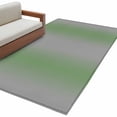 thumbnail image 2 of Green Grey Area Rug 4x6 FT, Non Slip Kids Room Carpet, Modern Minimalist Solid Vertical Stripes Washable Soft Floor Carpet Non-Shedding Throw Rug for Dorm Kitchen Study Room Home Office Bedside, 2 of 9