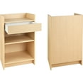 thumbnail image 1 of Well Top Melamine Wood Cash Register Stand with Drawer, Maple, 1 of 3