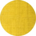 thumbnail image 1 of Ahgly Company Indoor Round Solid Yellow Modern Area Rugs, 6' Round, 1 of 4