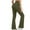 Green, variant on WIZUTIZ Womens Leggings Flared with Pockets Vintage Relaxed Fitted Yoga Sweatpants Elastic Stretch High Rise Full Length Leggings Solid Pants for Lady Dance Clubs Green