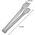 thumbnail image 2 of 2 Pack Serving Tongs, Stainless Steel Metal Tongs for Serving Food, Multifunctional Small Tong for Salad, Steak, Appetizer, Snack, etc, Dishwasher Safe, 2 of 6