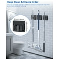 thumbnail image 2 of 4Pcs Hanonwoven Wall-Mounted Broom & Mop Holder - Heavy-Duty Stainless Steel Mop Holder with Nail Installation, Featuring Durable Broom Clips for Efficient Storage, 2 of 6