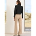 thumbnail image 3 of DARING DIVA Women's Notched Collar Long Sleeve Suit Jacket Casual Blazers XS Black, 3 of 6