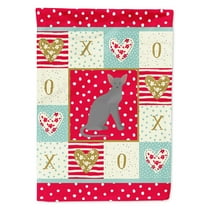 Carolines Treasures CK5777CHF Oriental Shorthair Cat Love Flag Canvas House Size Large multicolor