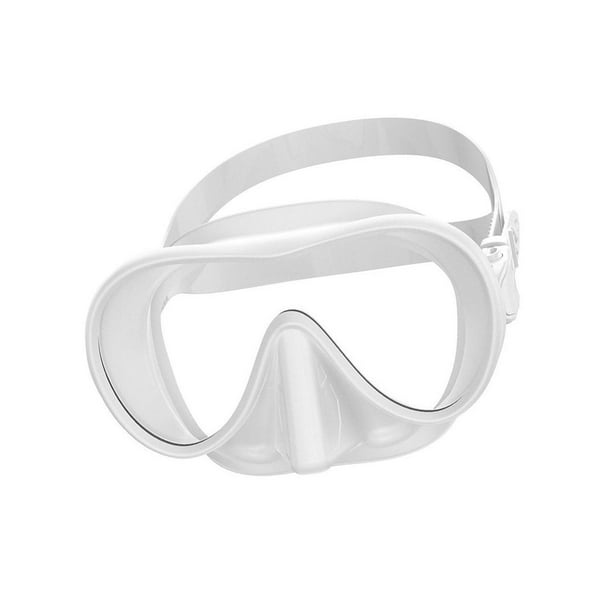 Máscara de buceo con esnórquel, gafas antivaho, gafas de natación con protector nasal, máscara de natación para exteriores, piscina, playa, viajes y Blanco