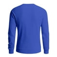thumbnail image 7 of CCRFTGI Sweater for Men 2025 Fashion Casual Ribbed Solid Color Sweater Lightweight Long Sleeve Crewneck Sweater Pullover Cable Knitted Jumper Tops Blue M, 7 of 7