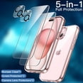 thumbnail image 3 of JETech 5 in 1 Case for iPhone 15 6.1-Inch with 2-Pack Each Tempered Glass Screen Protector and Camera Lens Protector, Non-Yellowing Shockproof Bumper Phone Cover (Pink), 3 of 7