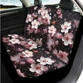 thumbnail image 3 of Uorisanigo Cherry Blossom 14 Pieces Automobile Seat Cover Sets Steering Wheel Cover Car Headrest Cover Center Console Cover Cars Seat Belt Pad Cover Keychain Comfortable Fit Most Car,Suv, 3 of 6