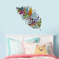 thumbnail image 2 of Coofit Wall Sticker Colorful Pattern Feather Wall Decal Mural Home Wall Decoration, 2 of 6