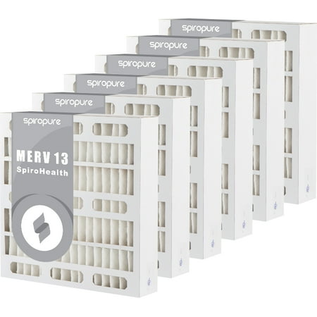 

SpiroPure 17x26.5x4 MERV 13 Pleated Filter Air Filters - Made in USA (6 Pack)