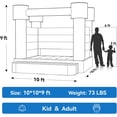thumbnail image 3 of 10' X 10' PVC White Bounce House with Air Blower (Flap top), 3 of 6