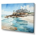 thumbnail image 2 of Designart "Coastal Dream House On The Horizon I" Coastal Pier Canvas Wall Art, 2 of 7