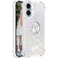 thumbnail image 6 of Liquid Quicksand Case for iPhone 16 Plus 6.7" with Diamond Kickstand, Soft TPU Luxury Fun Glitter Sparkle Flowing Clear Bling Cover Case for Apple iPhone 16 Plus. -Colorful, 6 of 14