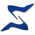 thumbnail image 3 of JENN ARDOR Women's High Heels 4 inches Blue High Heels Bowknot Wedding High Heel Pointed Toe Pumps, 3 of 6