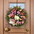 thumbnail image 4 of Spring Wreaths for Front Door 15.7 Inch Artificial Summer Wreath with Colorful Silk Flowers for Home Farmhouse Indoor Outdoor Wall Décor, 4 of 5
