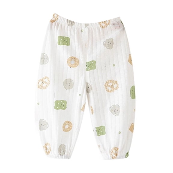 MEZZALL Summer Autumn Baby Trousers Boys Girls Home Leisure Cartoon Print Thin Style Drawstring Pants Toddler Streetwear Leisure / 3-6 Months