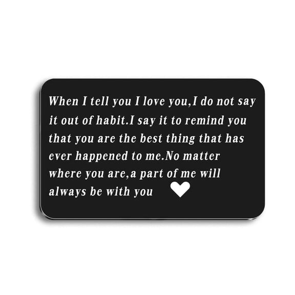 Engraved Wallet Inserts Card I Love You Wallet Card Gifts for Men Women