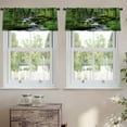thumbnail image 2 of LALILO Kitchen Curtain Valance Rocks Forest Waterfall Water Rod Pocket Window Curtain 52"x 18" Set of 2, 2 of 5