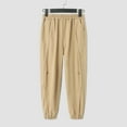 thumbnail image 4 of Zshosam Athletic Jogger Boys Boys Cargo Joggers Pants Kids Elastic Waist Trousers Size 6T 7T,(Khaki 6-7 Years), 4 of 6