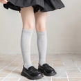 thumbnail image 2 of Jalioing Knee High Socks for Girls School Uniform Cotton Stockings Girls Kids Breathable Soft Long Socks, 2 of 6