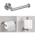 thumbnail image 4 of 10 Piece Brushed Nickel Bathroom Hardware Set, SUS304 Stainless Steel Wall Mounted Bathroom Accessories Set, Pairs of 24 Inch Hand Towel Bar, Toilet Paper Holder, Towel Ring and 4 Towel Hooks, 4 of 4