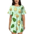 thumbnail image 1 of Fotbe Avocado Conjunto de Pijama Estampado para Mujer, 2 Piezas, Ropa de Dormir con Camiseta de Manga Corta y Shorts Suaves-Large, 1 of 6