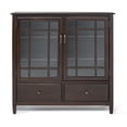 thumbnail image 6 of Simpli Home Connaught 46 inch Wide Solid Wood Traditional Tall Storage Cabinet in Dark Chestnut Brown, 6 of 9