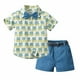 thumbnail image 5 of Herrnalise - Ropa de verano para bebé niño pequeño, camisa de manga corta con botones y pantalones cortos, conjunto informal para caballero de 1 a 6 años, 5 of 7