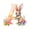A, variant on Ympkerial Rabbit Ornaments Assortment - Mini Bunny Letter Pendants with Floral Patterns for Easter and Spring Holiday Tree DIY Decoration Accents (P)