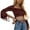 Coffee, variant on Bibifish Womens T-Shirt Black Off-The-Shoulder Long Sleeve Fringe Trim tee Cropped Length Slim Fit Soft Casual Country Concerts Date Nights Tshirt