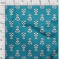 thumbnail image 3 of oneOone Silk Tabby Sky Blue Fabric Block Craft Projects Decor Fabric Printed By The Yard 42 Inch Wide-YE, 3 of 5