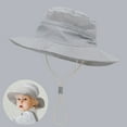 thumbnail image 2 of Jalioing Toddler Baby's Sun Hat Breathable Wide Brim Sun Protection Hat with Strap Boys Girls Summer Hats, 2 of 7