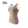 thumbnail image 3 of Female Cold Winter Thermal Underwear Warm-keeping Breathable Top Slimming Polyester Basic Vest Clothes Outdoor Accessory Coffee XXL, 3 of 10