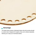 thumbnail image 4 of 2 Pcs Wooden Basket Bottoms Cloud-shaped Base Wood Color Pad for DIY Knitting Crochet Bag Weaving Decoration, 4 of 5