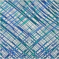 thumbnail image 1 of Ahgly Company Indoor Square Patterned Coral Blue Novelty Area Rugs, 5' Square, 1 of 6