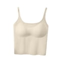 thumbnail image 5 of Gfyviroh Cami Tops for Women Casual Solid Color Ribbed Loungewear Tops Slim Sleeveless Undershirts with Chest Pad, 5 of 8