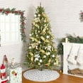 thumbnail image 2 of PayUSD Christmas Tree Skirt 30 inch White Plush Skirts Christmas Decorations Indoor Faux Fur Christmas Ornaments Xmas Decorations for Merry Christmas Party, 2 of 7