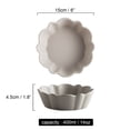 thumbnail image 3 of Qeeadeea Small Round Baking Dish Set Of 2, Colorful Ceramic Pie Pan, Round Pie Dish, Morandi Color Tableware-gray-15x15x4.5cm, 400ml, 3 of 7