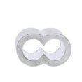 thumbnail image 3 of 666pcs 1mm/0.04inch Double Holes Aluminum Clip Silver Aluminum Crimping Loop Cable Ferrule Wire Crimping Sleeve Double Holes Wire Rope Ferrule for Wire and Rope, 3 of 9