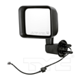 thumbnail image 3 of For Jeep Wrangler 2014 Door Mirror Driver Side | Power | Heated | Textured | Replacement For 68229611AA | CH1320372, 3 of 6
