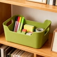 thumbnail image 4 of Plastic Storage Box with Handle | Kitchen & Pantry Organization | Multi-Use Organizer for Snacks, Utensils & Household Items | Durable Green Container, 4 of 6