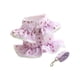 thumbnail image 4 of Conjunto de arnés y correa para perro con diseño de flores, vestido para perro, arnés tipo chaleco para perro, ropa para cachorros de niña y gatitos violeta, 4 of 9