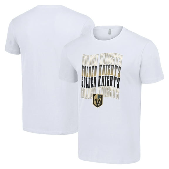 Men's Starter White Vegas Golden Knights Four Team Name Logo T-Shirt