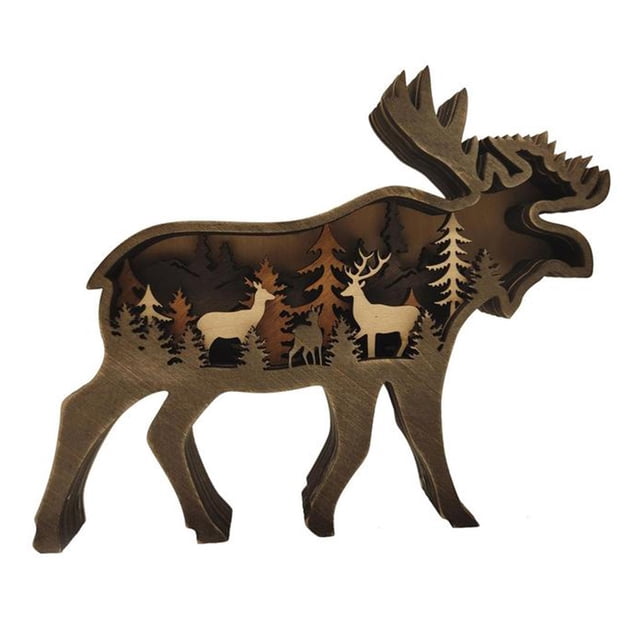 Advancent 1 pieza DIY independiente de con forma de Animal adorno boda fiesta de cumpleaños decoraciones para el hogar árbol bosque decoraciones Kits de decoración para fiestas Alce Advancent HA007453-01